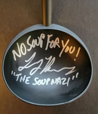 Larry Thomas The Soup Nazi No Soup for You signed soup ladle Seinfeld JSA 2