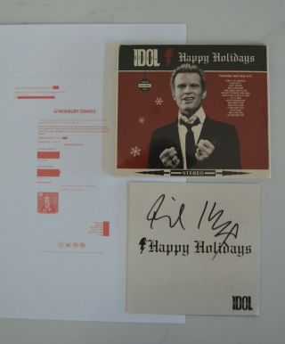 Billy Idol Signed Happy Holidays Cd Booklet Autographed In Hand