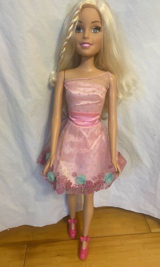 Mattel Barbie Doll Blonde Just Play My Size 28 Inches Euc