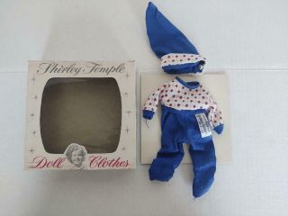 Vintage Ideal Toy Corp Shirley Temple Blue Pajamas And Hat Set