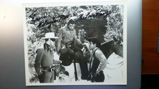 Clayton Moore (the Lone Ranger) Signed 8 X 10 Black And White Photo W
