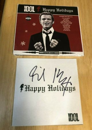 Billy Idol Happy Holidays Autographed Cd Booklet And Cd