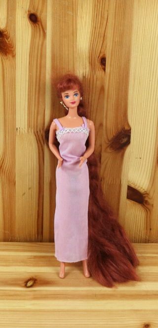 Vintage Mattel Jewel Hair Mermaid Barbie Doll Midge Long Red Hair For Ooak Toy
