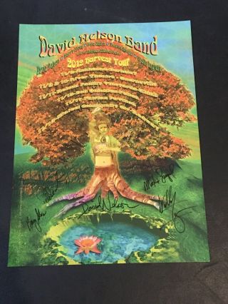 The David Nelson Band Harvest Tour Poster.  Signed By Band.  9.  9