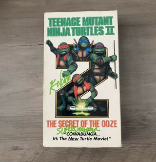 Teenage Mutant Ninja Turtles Ii Vhs Signed By Kevin Nash Shredder Tmnt 2