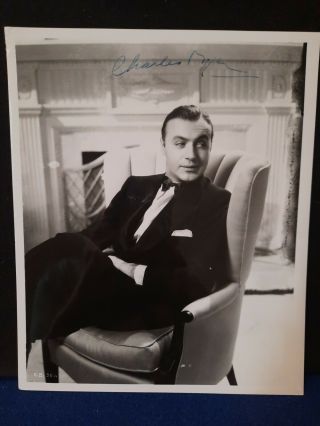 Charles Boyer Signed Ttm 8×10 Photo Legendary Actor Love Affair & Gaslight