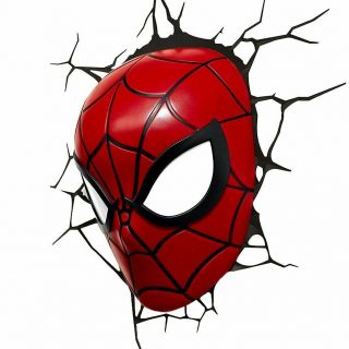 Marvel Spider - Man Mask 3d Wall Night Light Bedroom Lamp - Accessories