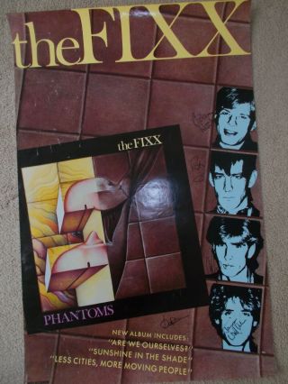 The Fixx Authentically Autographed Phantoms Poster 5 Signatures In Person 2014