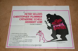 The Return Of The Pink Panther (1975) - Orig.  Uk Quad Poster In Ex.  Cond.
