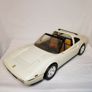 Vintage 1986 Mattel Barbie White Ferrari 328 Gts Convertible Sports Car 21 "
