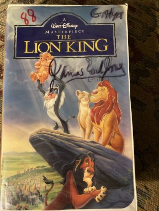 James Earl Jones Lion King Hand Signed Autographed Vhs Cover