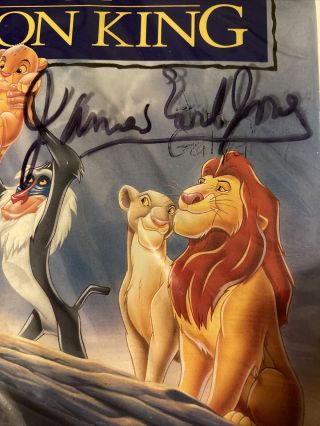 JAMES EARL JONES LION KING HAND SIGNED AUTOGRAPHED VHS COVER 2