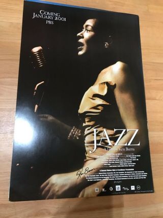 Jazz A Film By Ken Burns Poster Billie Holiday Autographed By Ken Burns