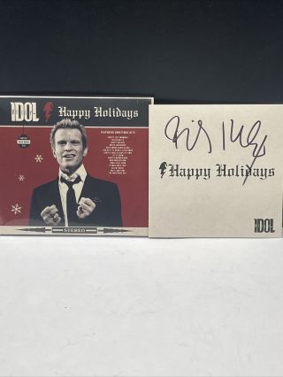 Billy Idol Happy Holidays Signed Cd Booklet Comes With Cd