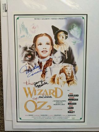 Wizard Of Oz Munchkin Cast Signed (3) Mickey Carroll,  Karl Slover & More Jsa