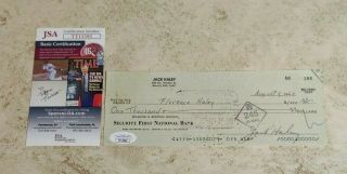 Jack Haley Signed Check The Tin Man From The Wizard Of Oz Jsa Authentic