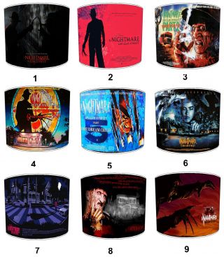 Horror Lampshades Ideal To Match Nightmare On Elm Street Films Movies Wall Art.
