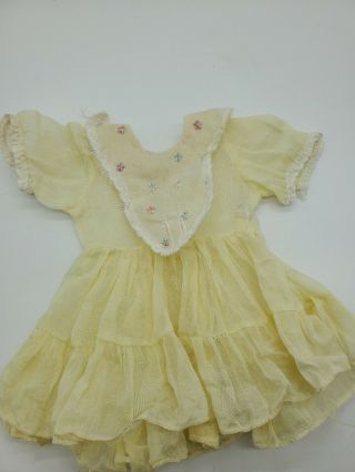 Vintage Yellow Terri Lee Doll Dress Has Label Needs Repairs See Photos Stiff B94