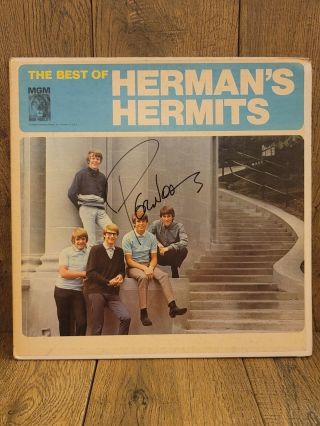 Peter Noone Signed Lp Album The Best Of Herman 