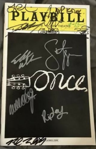 Once Best Musical Full Cast Signed Broadway Playbill How I Met Your Mot