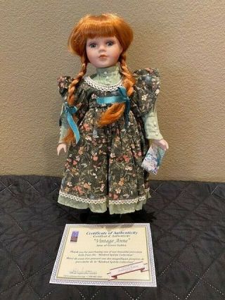 16 " Porcelain Anne Of Green Gables Doll Kindred Spirits Vintage 2008 Le