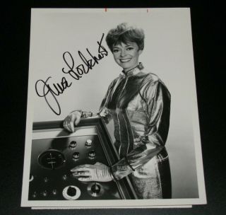 June Lockhart Signed 1965 B&w 7x9 Press Photo " Lost In Space "