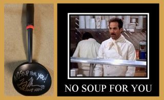 Seinfeld Soup Nazi Soup Ladle Autographed Signed By Larry Thomas