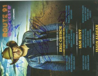 Jason Aldean autographed gig poster Route 91 Harvest Vegas 2017 Big & Rich 3