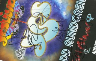 Yes autographed gig poster Steve Howe,  Alan White,  Geoff Downes,  Billy Sherwood 2