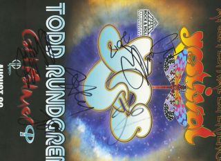 Yes autographed gig poster Steve Howe,  Alan White,  Geoff Downes,  Billy Sherwood 3