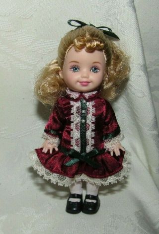 Dressed Mattel Kelly Doll - Victorian Holiday Barbie Sister Dress Shoes Doll