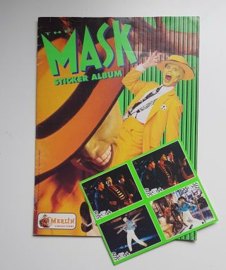 Rare The Mask - Jim Carrey - Merlin Album 1994 - With 4 Sickers