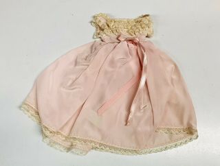 Vintage 1950s Madame Alexander Cissette Tagged Lace Trimmed Pink Dress