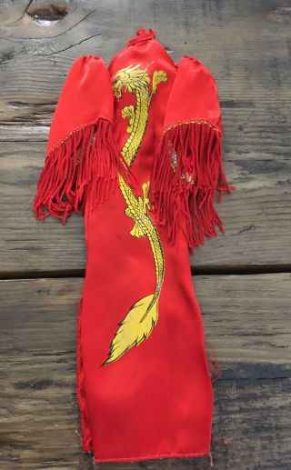 Vintage Mego 1976 Cher Bob Mackie Dragon Lady Dress In Good,  Pre - Owned Cond.