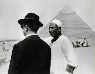 J.  A Rank Movie Studio Photo Jack Warner Egypt Morocco Dragoman Pyramid 1950s