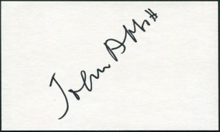 John Abbott Signed 3x5 Index Card Actor Munsters Star Trek Bewitched Jungle Book