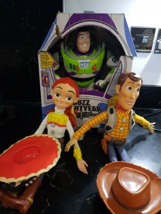 Toy Story Disney Store Interactive Buzz,  Woody And Jessie