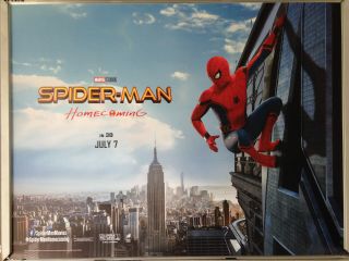 Cinema Poster: Spider - Man Homecoming 2017 (advance Quad) Tom Holland