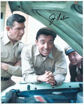 Jim Nabors Signed The Andy Griffith Show 8x10 W/ Gomer On Squad Car
