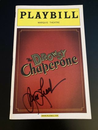 Drowsy Chaperone Broadway Playbill Signed By Beth Leavel The Prom