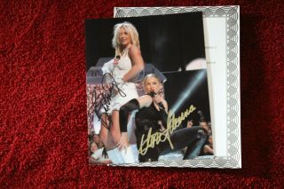Britney Spears & Madonna Photograph Handsigned 8 X 10,  With