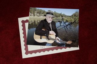 Merle Haggard Color Photograph Handsigned 8 X 10,  With