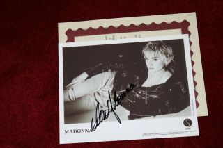 Madonna B/w Glossy Photograph Handsigned 8 X 10,  With