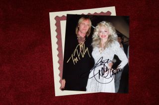 Tom Petty & Dolly Parton Photograph Handsigned 8 X 10,  With