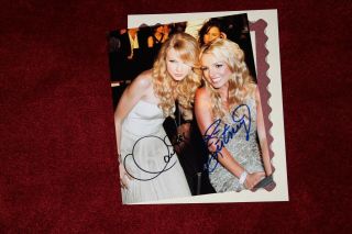 Taylor Swift & Britney Spears Photograph Handsigned 8 X 10,  With