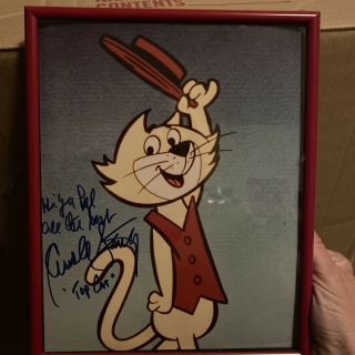 " Top Cat " Arnold Stang Hand Signed 8x10 Color Photo Framed