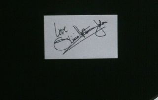 Olivia Newton John Signed 3x5 Index Card Autograph - Grease