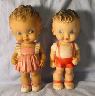 2 Ruth Newton Sun Rubber Dolls