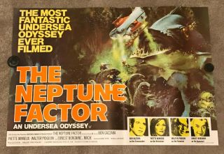 The Neptune Factor - 1973 - Uk Quad Movie Poster - Sci Fi Ocean Disaster Film