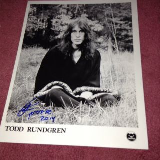 Todd Rundgren Signed 11x14 Photo Rock Guitar Legend Rare Autograph 1